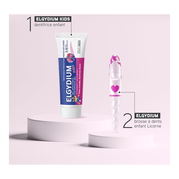 Elgydium Kids Brosse à dents Licorne