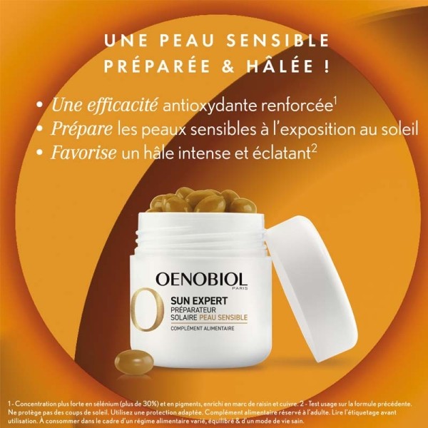 Oenobiol Sun Expert préparateur solaire peau sensible capsules