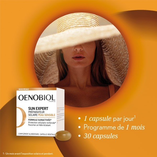 Oenobiol Sun Expert préparateur solaire peau sensible capsules
