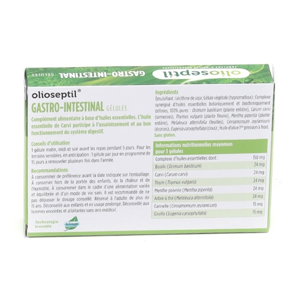 Olioseptil gastro-intestinal gélules