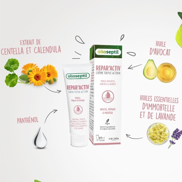 Olioseptil Repar Activ Crème triple action