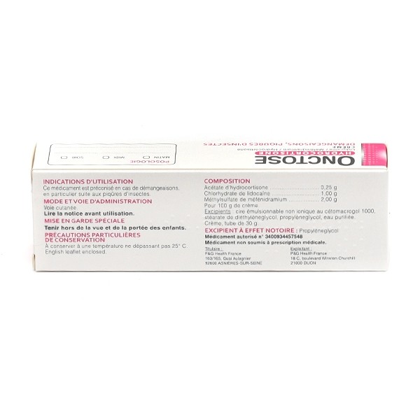 Onctose Hydrocortisone crème anti démangeaison