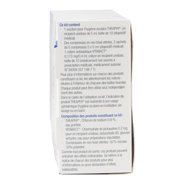 Ophtakit oeil rouge kit de premiers soins 3 en 1