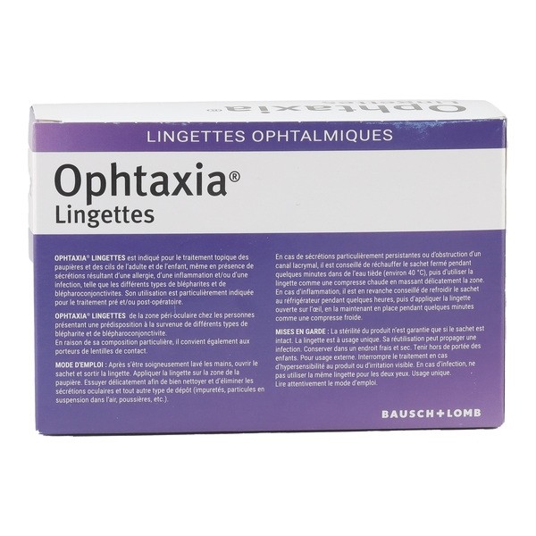 Ophtaxia Lingettes ophtalmiques stériles
