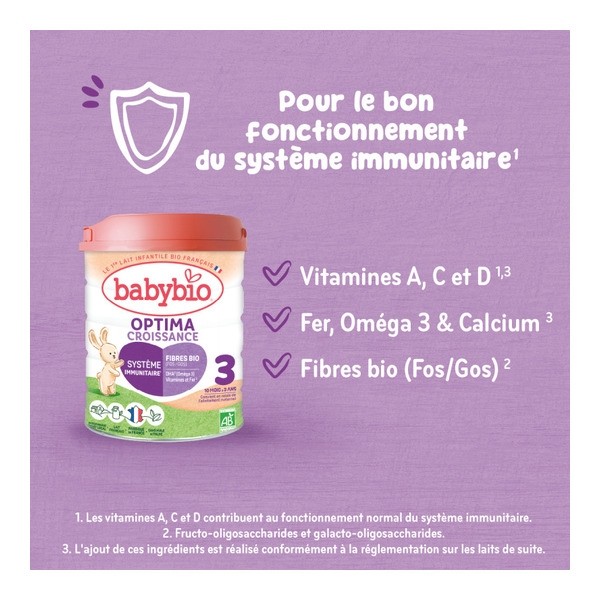 Babybio Optima Croissance lait 3ème âge bio