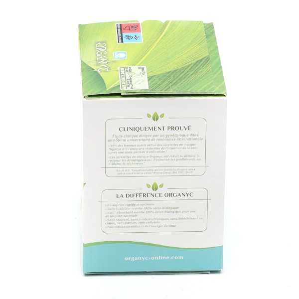 Organyc Coton bio serviettes hygiéniques Nuit flux extra