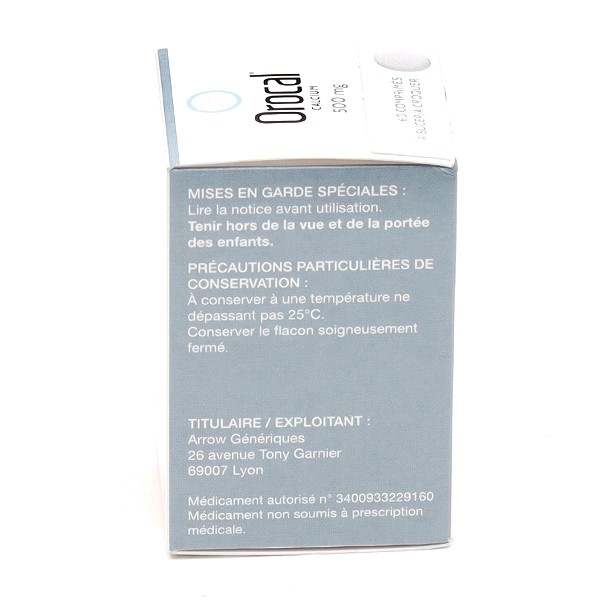 Orocal 500 mg comprimés à sucer