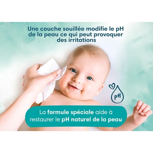 Pampers Aqua Harmonie lingettes imprégnées 0% plastique