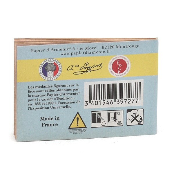 Papier d'Arménie "Arménie" 36 lamelles