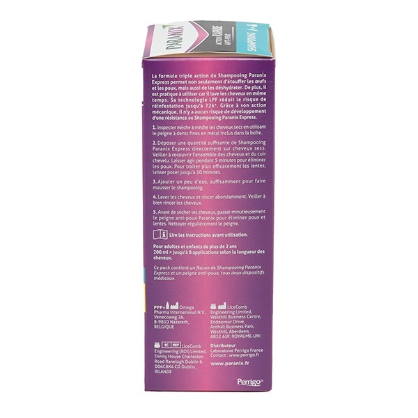 Paranix Express Shampooing anti poux + peigne