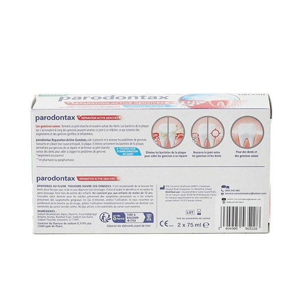 Parodontax dentifrice Réparation active gencives