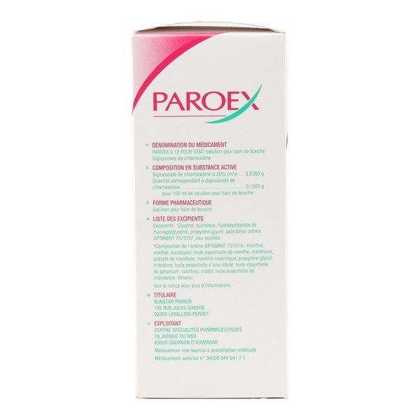 Paroex bain de bouche antiseptique