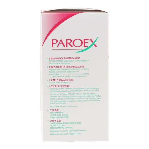 Paroex bain de bouche antiseptique
