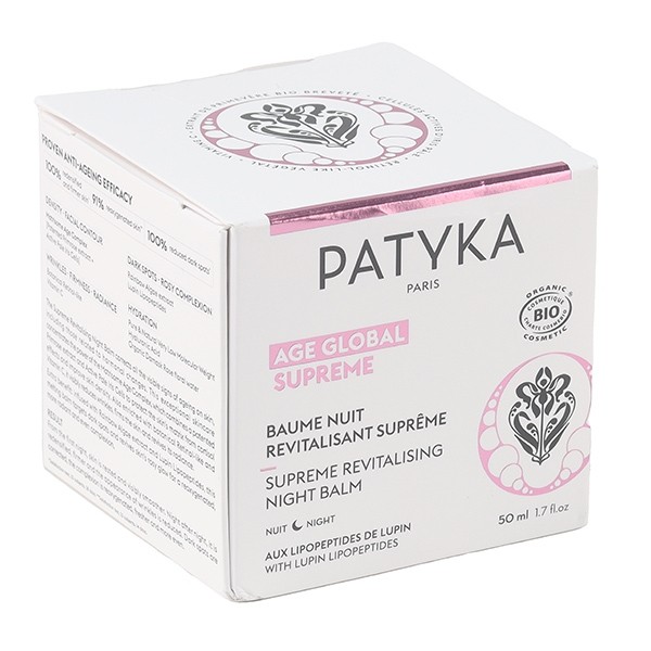 Patyka Age global supreme Baume nuit revitalisant suprême bio