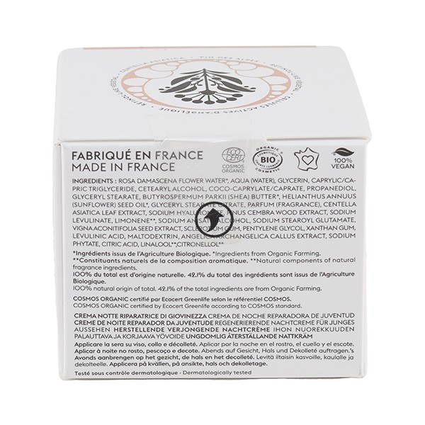 Patyka crème nuit réparatrice jeunesse bio
