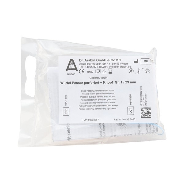 Pessaire Cube perforé Dr Arabin