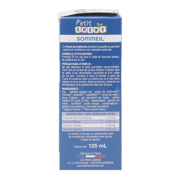 Petit Chêne Sommeil sirop
