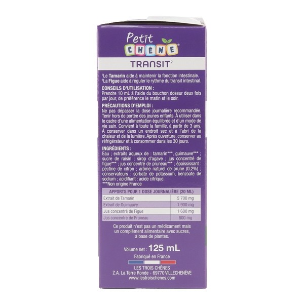 Petit chêne Transit sirop
