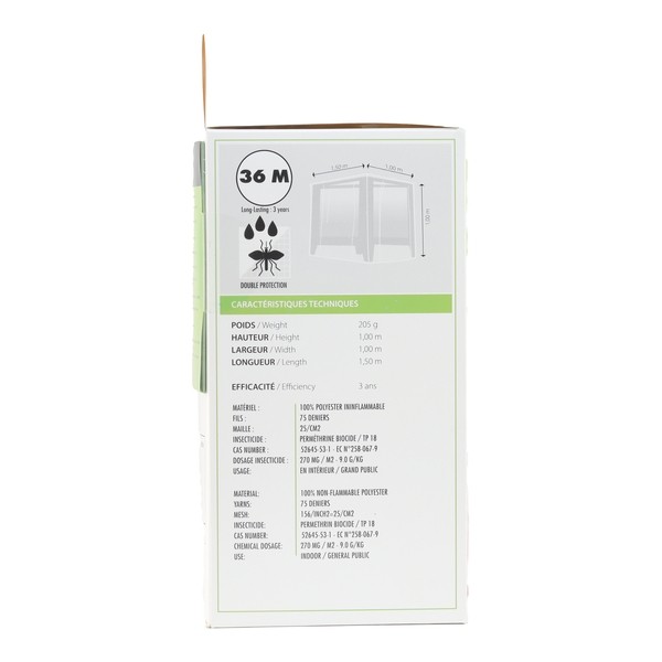 Pharmavoyage Moustiquaire Imprégnée pour lit bébé