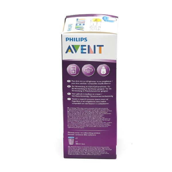 Avent pots de conservation pour lait maternel 180 ml