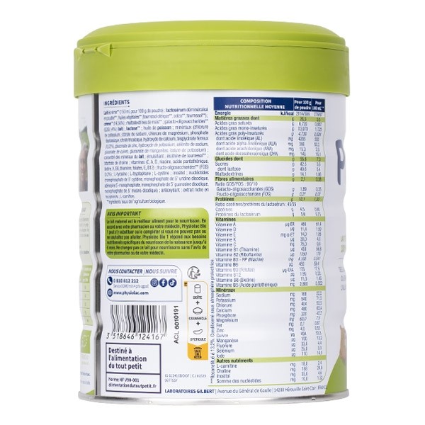 Physiolac Bio lait 1er âge
