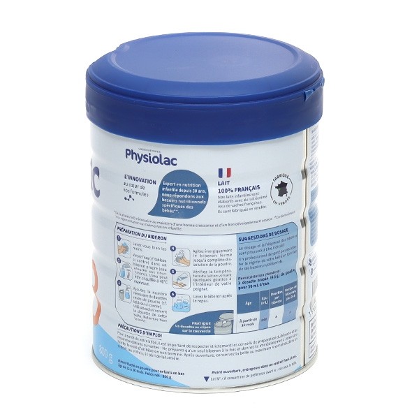 Physiolac Croissance lait 3ème âge