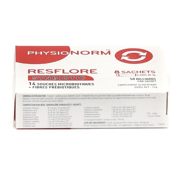 Physionorm Resflore Synbiotic sachets