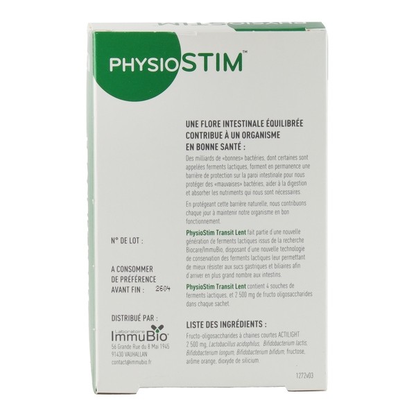 Physiostim Transit lent sachets