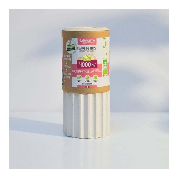 Nat et Form Ecoresponsable Levure de bière non revivifiable Bio comprimés
