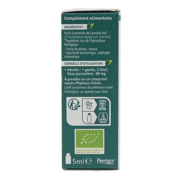Phytosun Arôms huile essentielle de Cannelle de Ceylan Bio