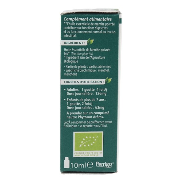 Phytosun Arôms huile essentielle de Menthe poivrée Bio