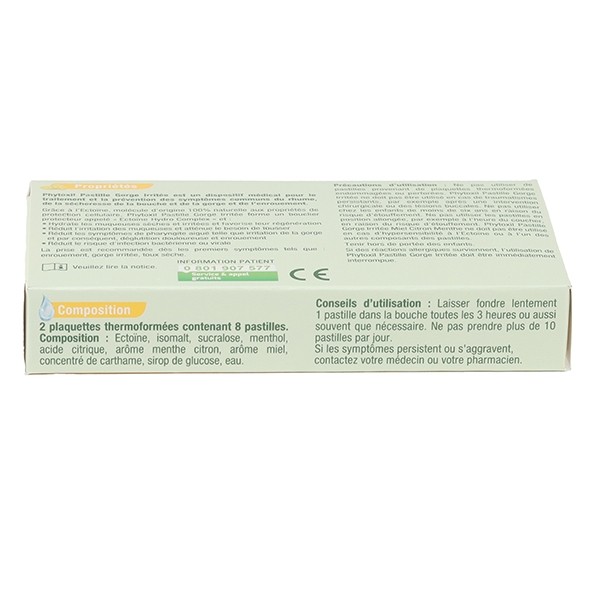 Phytoxil Gorge irritée pastilles miel citron