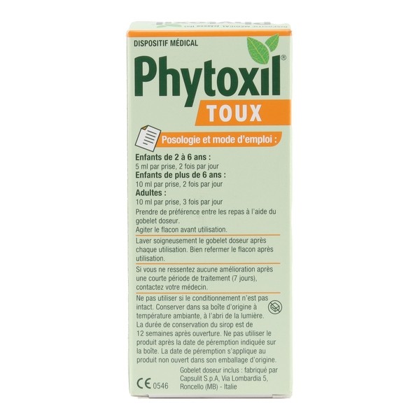 Phytoxil toux sirop sans sucre