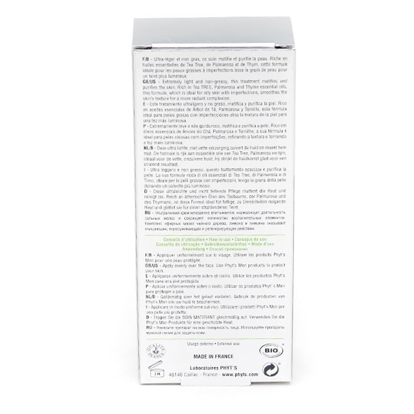 Phyt's Men Soin matifiant Bio