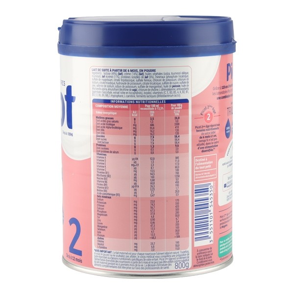 Picot 2 lait 2ème âge