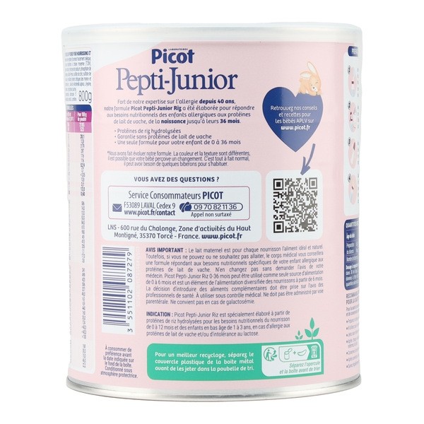 Picot Pepti Junior Riz lait 0-36 mois