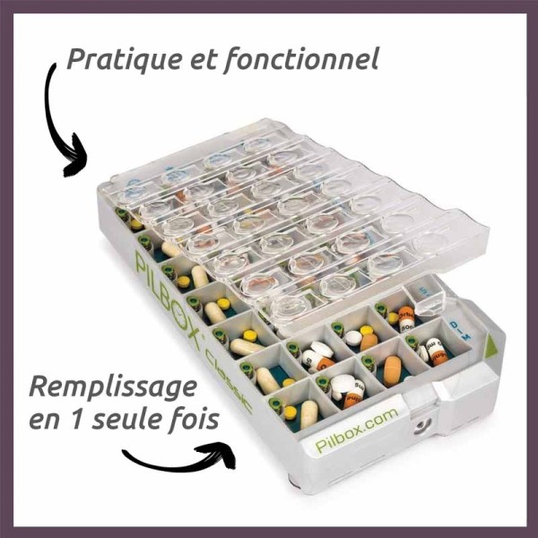Pilbox Classic pilulier hebdomadaire