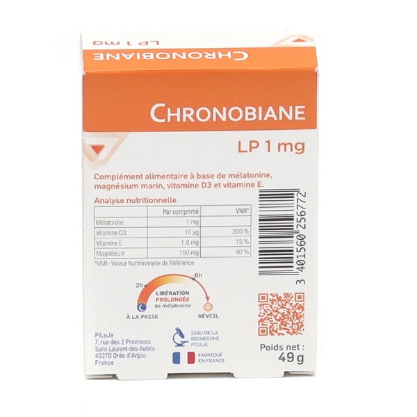 Pileje Chronobiane LP 1 mg comprimés