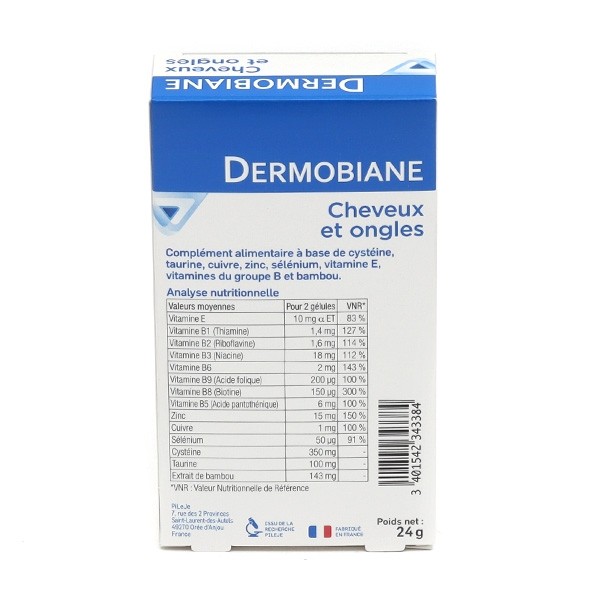 Pileje Dermobiane Cheveux et Ongles gélules