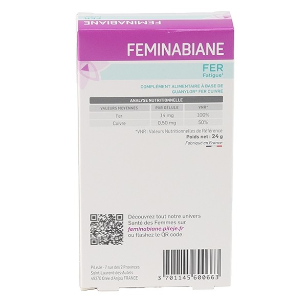 Pileje Feminabiane Fer gélules