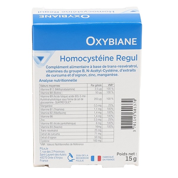 Pileje Oxybiane Homocystéine Regul gélules