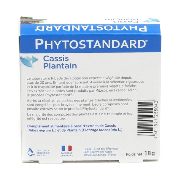 Pileje Phytostandard Cassis Plantain comprimés