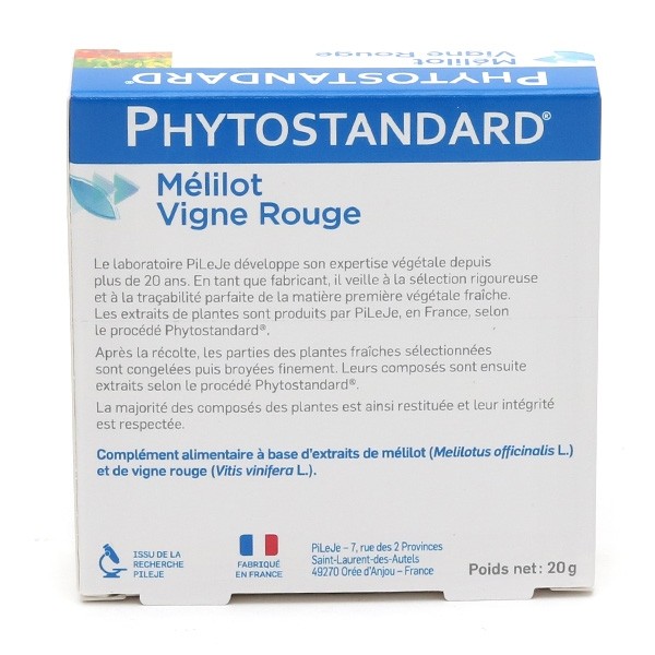 Pileje Phytostandard mélilot vigne rouge comprimés