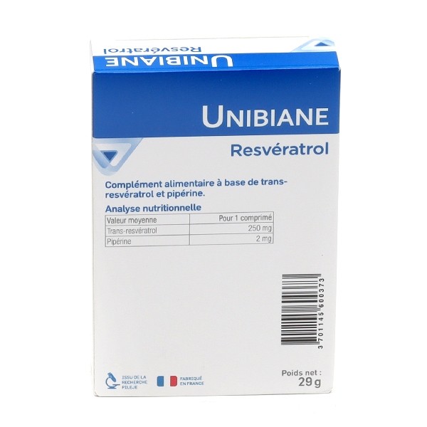 PileJe Unibiane Resvératrol comprimés