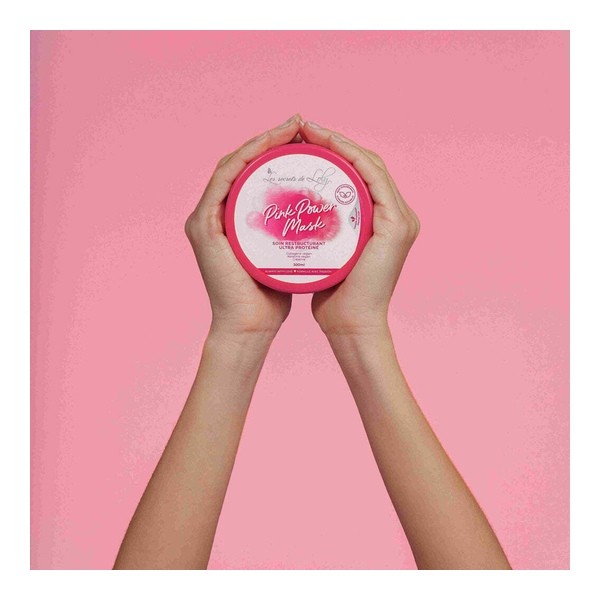 Les secrets de Loly Pink Power Mask soin restructurant ultra protéiné