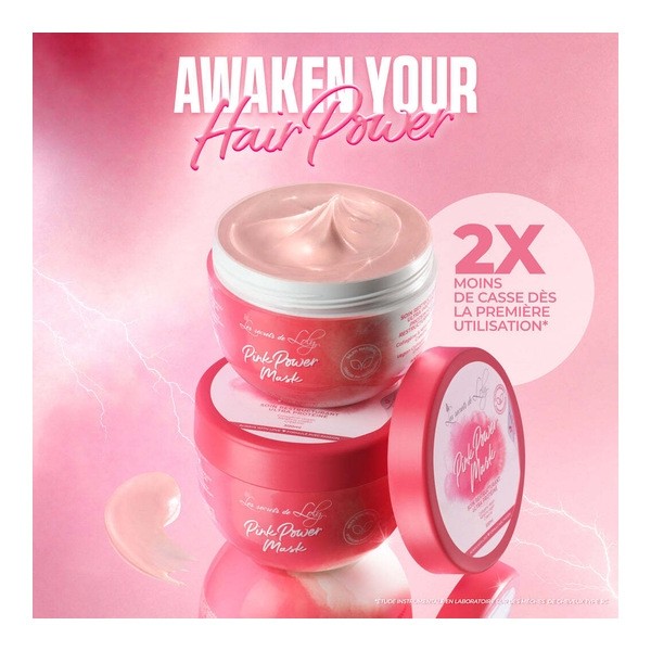 Les secrets de Loly Pink Power Mask soin restructurant ultra protéiné