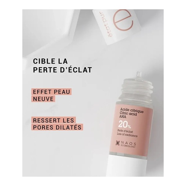 Etat pur acide citrique AHA 20%