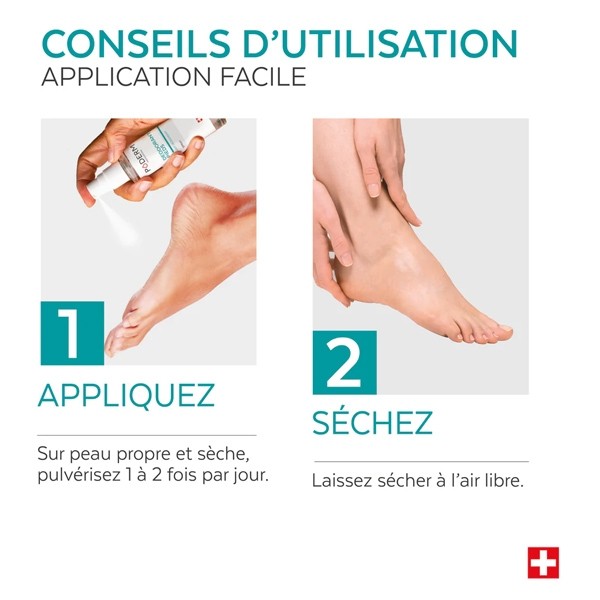 Poderm spray déodorant pieds