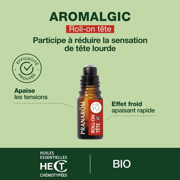 Pranarom Aromalgic Roll-on Maux de tête bio