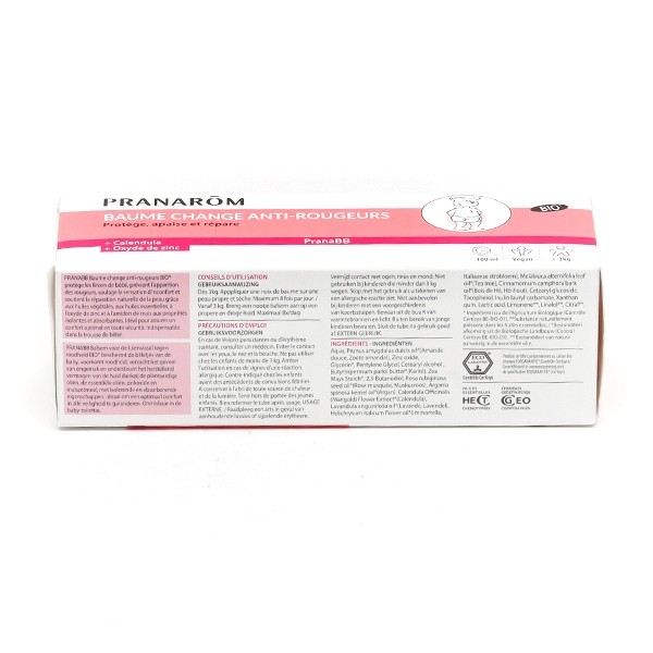 Pranarom PranaBB Baume change anti-rougeurs bio